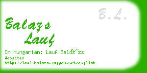 balazs lauf business card